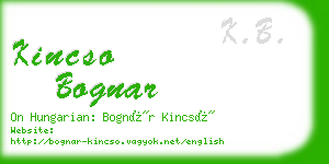 kincso bognar business card